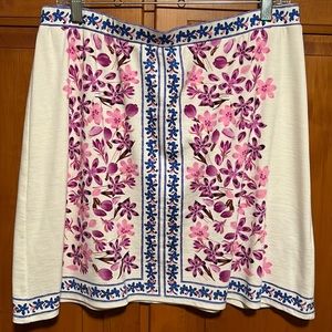 Max Studio knit skirt with flowers